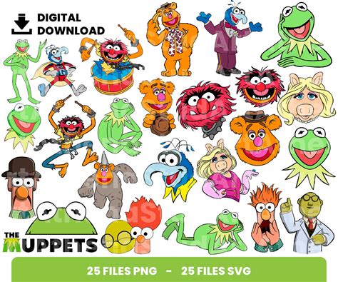 25 Clipart Bundle Layered Svg Muppets Svg Children Svg Etsy