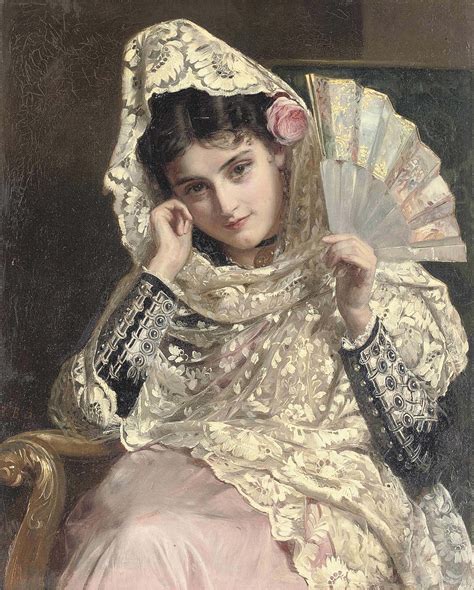 John Bagnold Burgess Ra 1830 1897 Feliciana A Spanish Beauty
