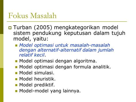 Model Perencanaan Optimasi Konsistensi Dan Simulasi Seputar Model