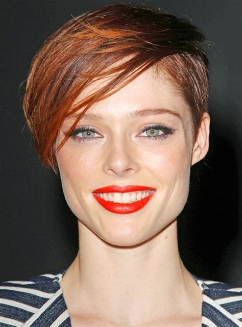 2014 Coco Rochas Short Hairstyles Cute Matural Pixie Cut With Side