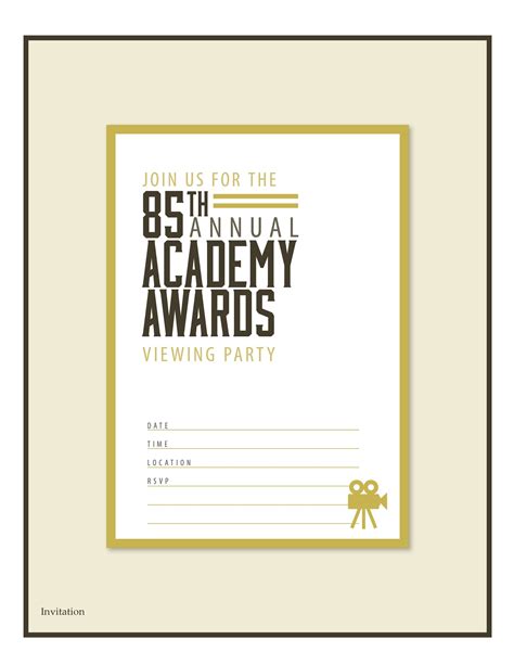 At christmas time, we get an amc gift card, and we're on our way. Oscars_Printable_Invite | Party invite template, Oscar ...