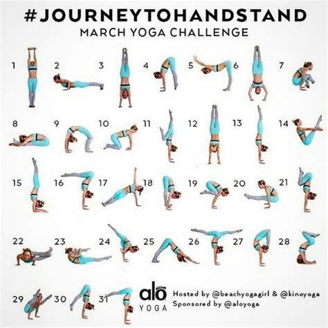 Journey To Handstand March Yoga Challenge Workout Pinterest Yoga