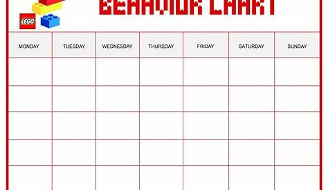 Weekly Behavior Chart Printable