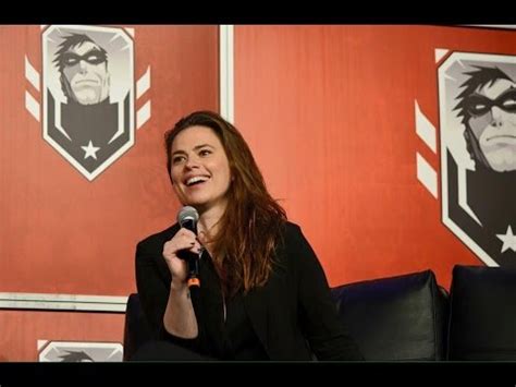 I cropped this photo of hayley atwell as agent peggy carter to use as my phone background, at least until agent carter returns on january 19th. Hayley Atwell Q&A panel Montreal Comic Con July 5th, 2015 ...