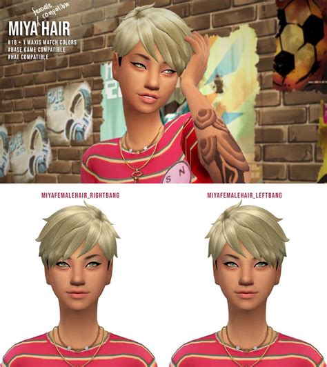 Miya Hair Female Version Megukiru On Patreon Sims 4 Sims Sims Cc