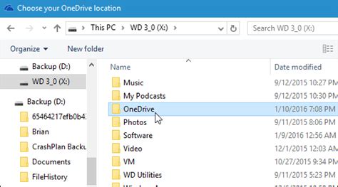 Onedrive Windows 10 Change Location