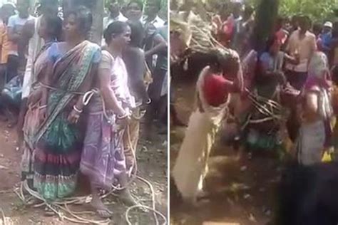 Horrifying Moment Women Are Tied To A Tree And Brutally Beaten After