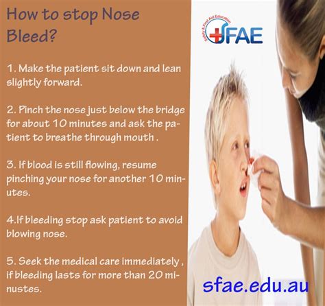 How To Stop Nose Bleed Au First Aid Treatment Stop Nose Bleeds Nose Bleeds