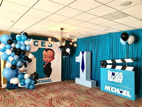 One (1) 300 dpi high resolution pdf file formatted to be printed on us letter/a4 size, the printed cake topper will. Boss Baby 1st Birthday Party for Baby Mikey Event ...