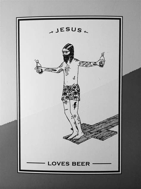 Jesus Loves Beer Дизайн плаката Картинки Плакат