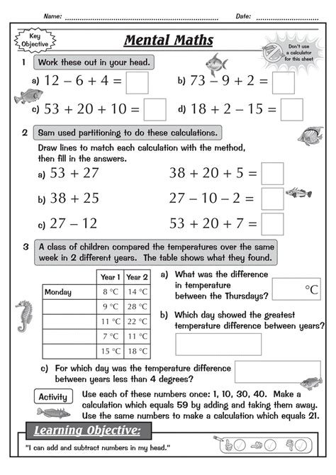 Math Sheets For Year 4