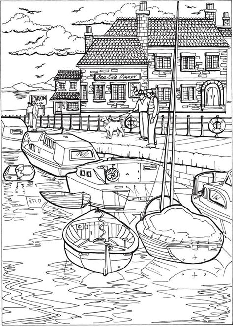 720x932 adult christmas coloring books plus adult coloring pages adult. Welcome to Dover Publications Creative Haven Summer Scenes ...