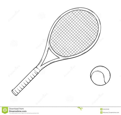 Tennis racket stock vector. Image of drawn, drawn, competitive - 39122183