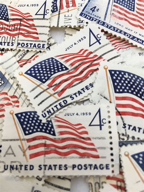 35 Flag Stamps Used Flag Stamps Vintage Postage Stamps Etsy