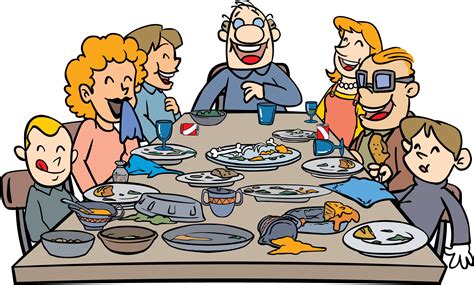 What's the ideal dinner party dish? Family thanksgiving dinner cartoon clipart 4 » Clipart Station