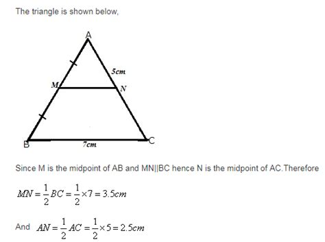 In Triangle Abc M Is The Mid Point Of Ab And A Straight Line Through M