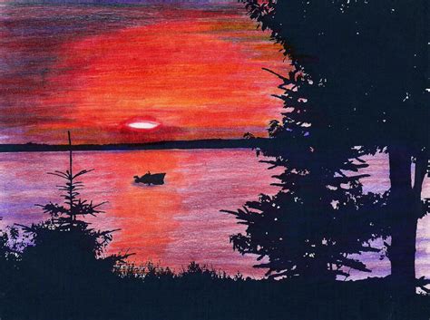 Colored Pencil Sunset By Juraraw On Deviantart