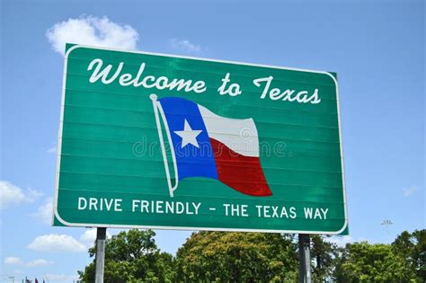 Welcome To Texas Road Sign Stock Photo Image Of Road 30885454