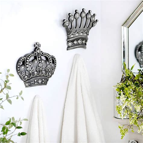 Check spelling or type a new query. His/Her Crown Silver Jeweled Wall Plaque, Set of 2 | Crown ...