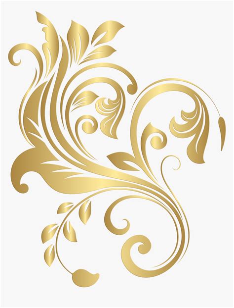 Clip Art Decorative Clipart Gold Ornamental Design Png Transparent