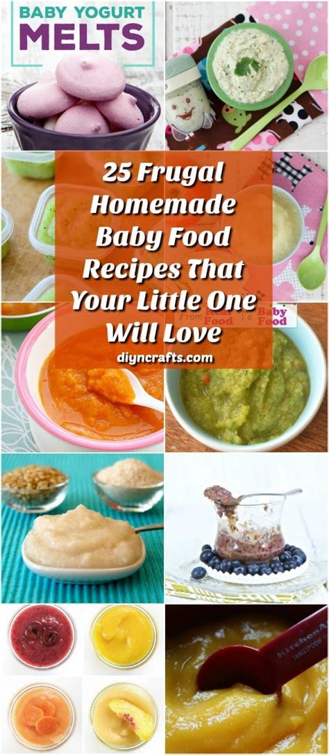 This guide is perfect for babies 6 months. 25 Frugal Homemade Baby Food Recipes That Your Little One ...
