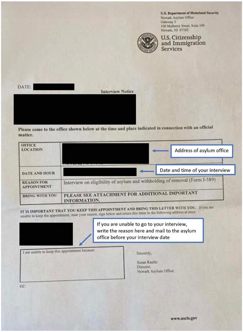 Asylum Interview Notice - Resources for Asylum Seekers