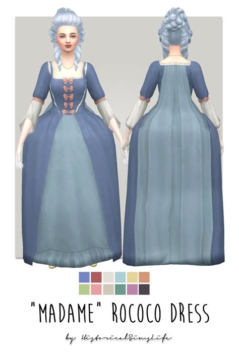 Ts4 Madame Rococo Dress History Lovers Sims Blog