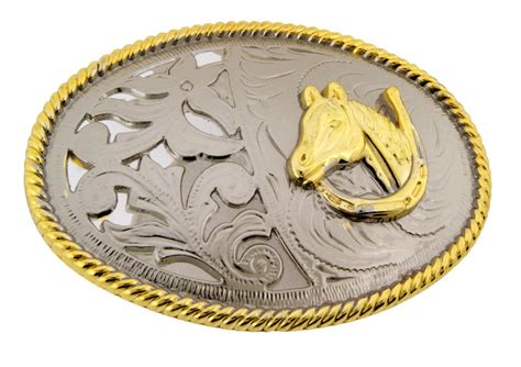 Horse Horseshoe Belt Buckle Western Unisex Cowgirl Cowboy Western Rodeo