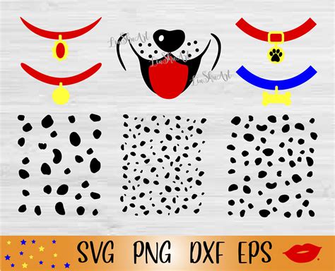 Dalmatian Spot Pattern With Collar Svg Dalmatian Spot Pattern Etsy