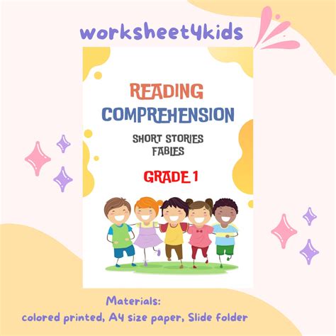 72 Reading Comprehension Short Storiesfables Workbook For Grade 1