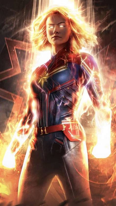 New Captain Marvel 2019 Movie Poster Wallpaper Hd Mov