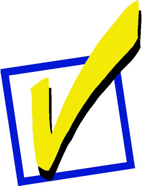 Yellow Check Mark Clipart Best
