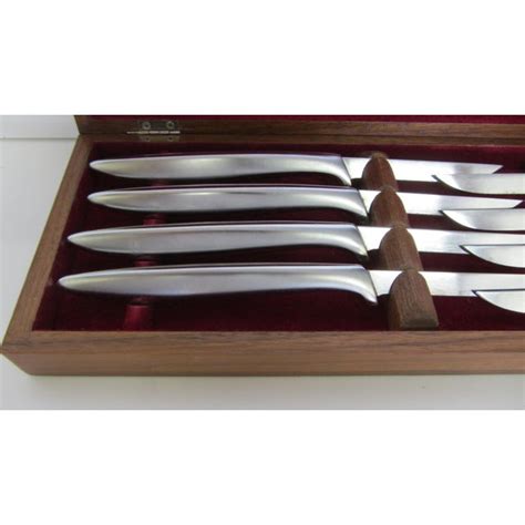 Vintage Set Of Gerber Miming Legendary Blades Steak Knives In Ruby Lane