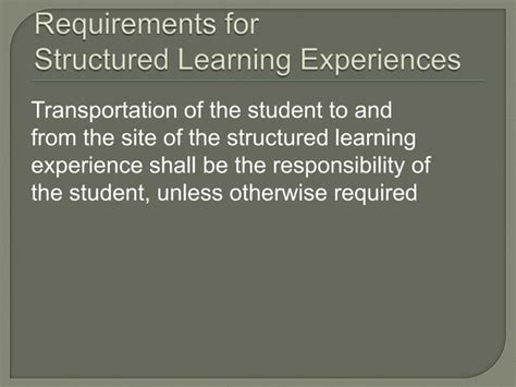 Structured Learning Experience Ppt