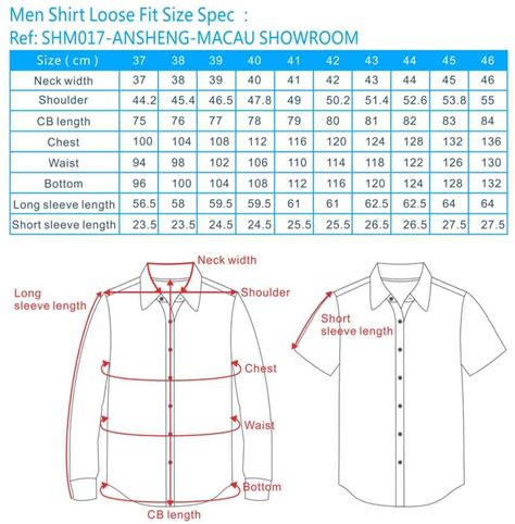 Shirt Size Conversion Chart All In One Photos