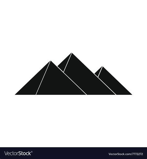 Pyramids Of Egypt Icon Simple Style Royalty Free Vector