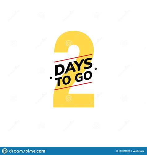 2 Days To Go Last Countdown Icon Two Day Go Sale Price Offer Promo