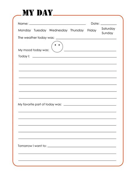 Free Printable Daily Journal Pages Printable Templates