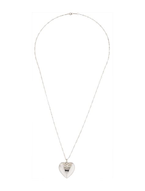 Tiffany Co Puffed Heart Pendant Necklace Necklaces Tif