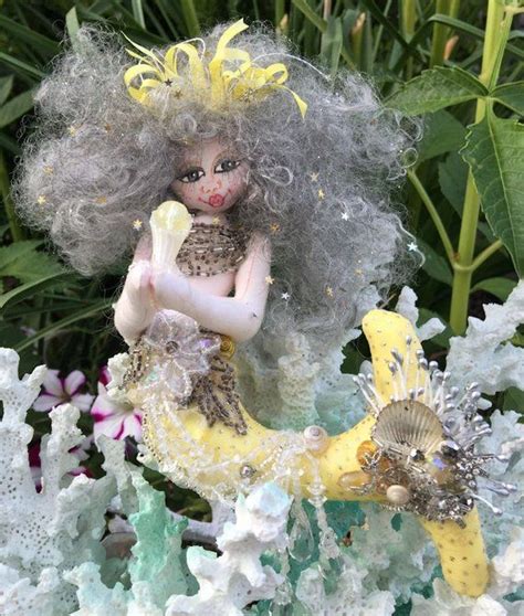 Ooak Mermaid Art Doll Handmade Cloth Doll Soft Sculpture Etsy