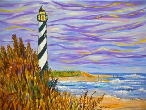 Lighthouse Art Gilcee Print Impressionism Sandy By Artbykatsy