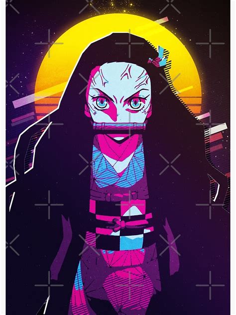 Demon Slayer Nezuko Kamado Poster For Sale By 80sretroart Redbubble