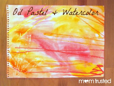 Oil Pastel And Watercolor Resist Painting Preschool Activities And