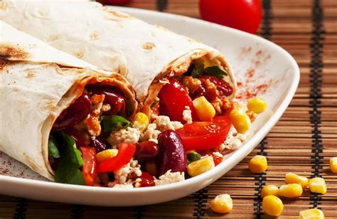 Easy Bean And Veggie Burritos Recipe Sparkrecipes