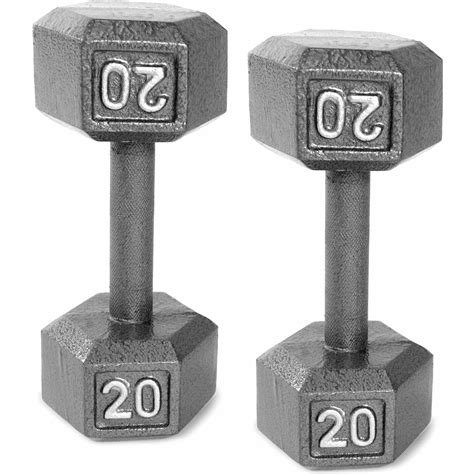 Cap Barbell Cast Iron Dumbbell Weights 20 Lb Pair