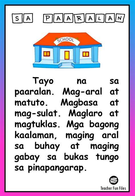 Teacher Fun Files Tagalog Reading Passages 2 In 2021 Reading Vrogue