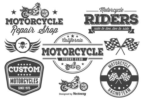 Motorcycle Vector Labels Elements Free Vectors Ui Download