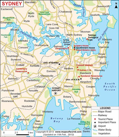Map Of Sydney Australia Sydney Map Sydney Tourist Attractions