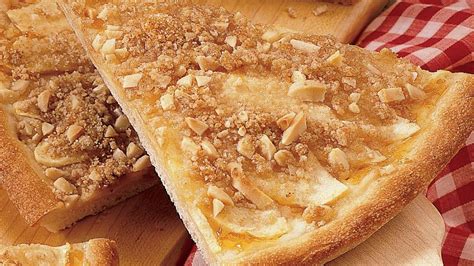 3/4 cups jif® extra crunchy peanut butter. Fruity Almond Dessert Pizza recipe from Pillsbury.com
