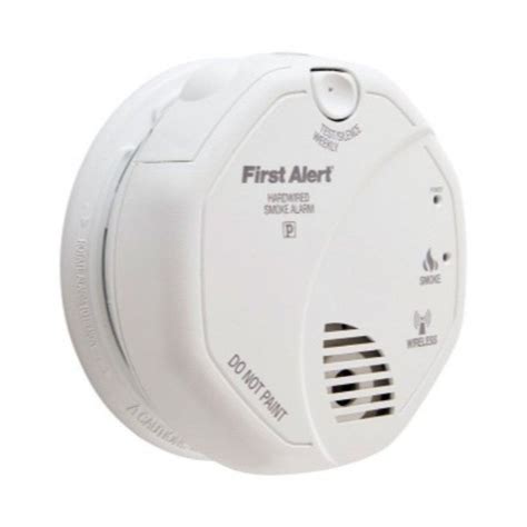 Kidde hardwired smoke detector alarm with front load battery backup smoke alarm. First Alert Hard-Wired Ionization Smoke (Grey) Alarm ...